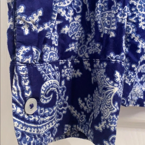 J. Crew Paisley Print Blouse size Large - Picture 7 of 7